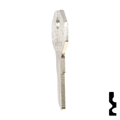 Uncut Key Blank | Taylor | H1122M, T2 Residential-Commercial Key Ilco