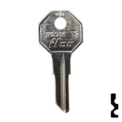 Uncut Key Blank | Taylor | H1122M, T2 Residential-Commercial Key Ilco