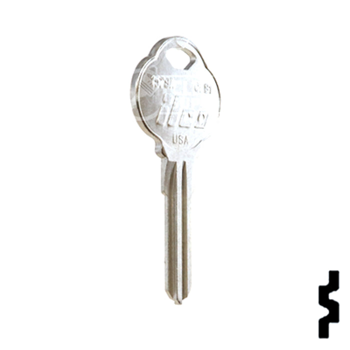 Uncut Key Blank | The Club | 1573A, CLB1 Residential-Commercial Key Ilco