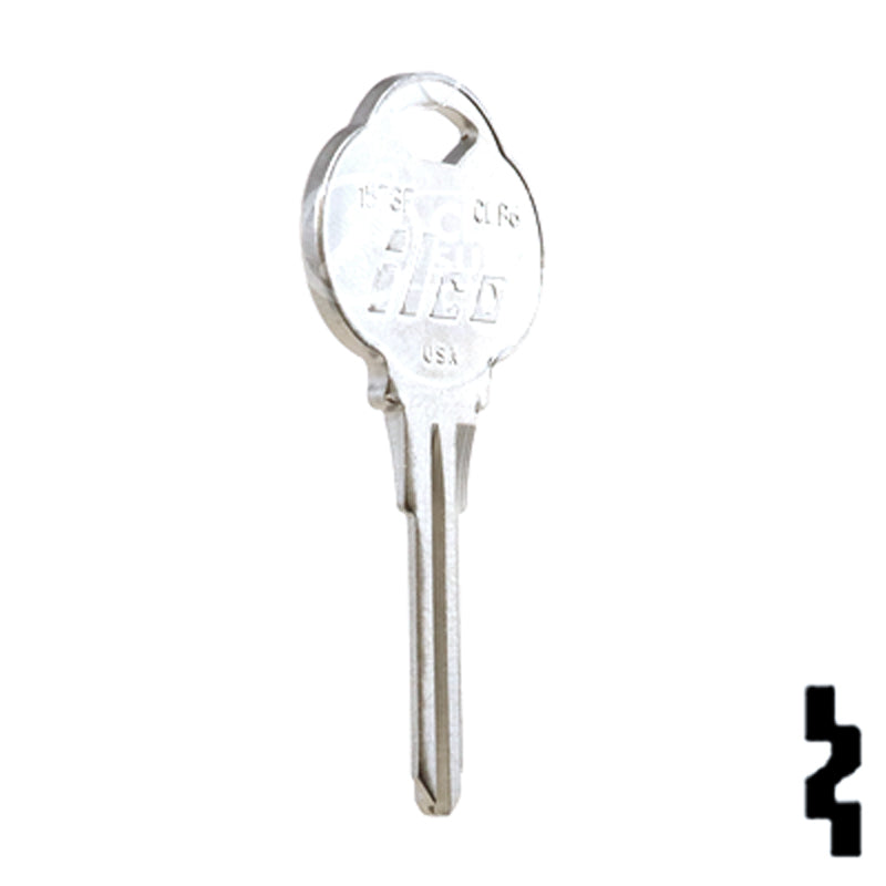 Uncut Key Blank | The Club | 1573F, CLB6 Residential-Commercial Key Ilco