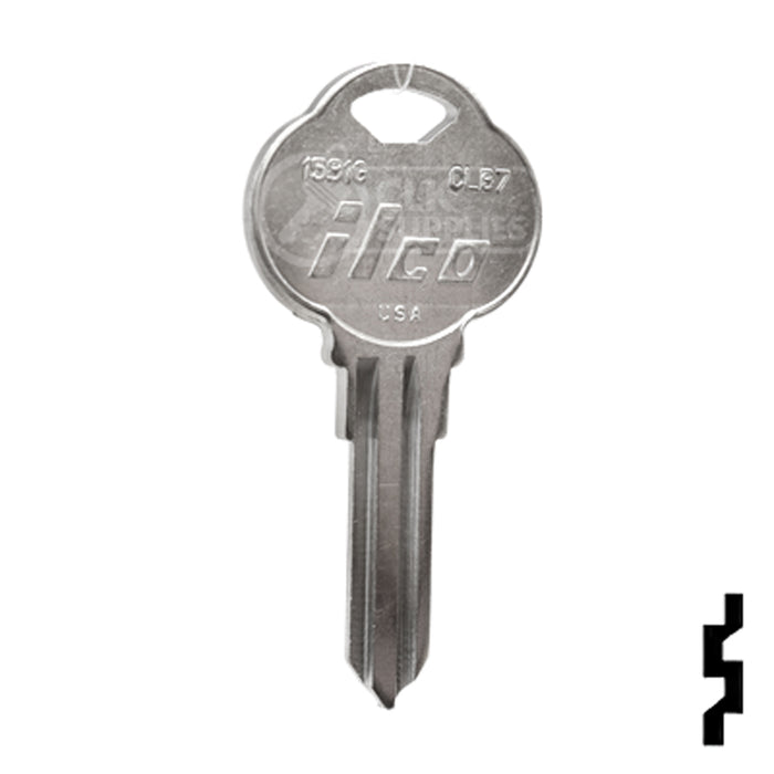 Uncut Key Blank | The Club | 1581G, CLB7 Residential-Commercial Key Ilco