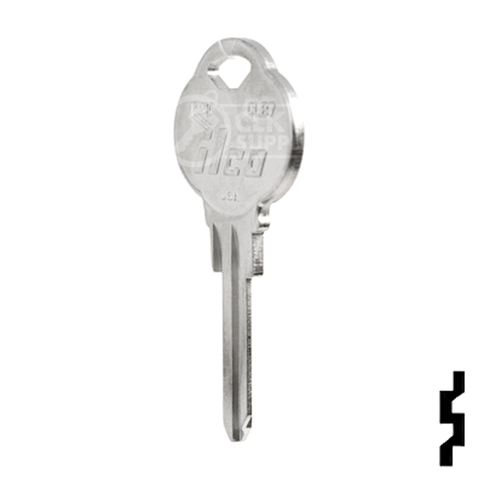 Uncut Key Blank | The Club | 1581G, CLB7 Residential-Commercial Key Ilco