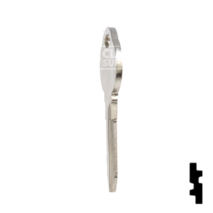 Uncut Key Blank | The Club | 1591L, CLB12 Residential-Commercial Key Ilco