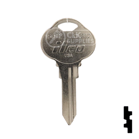 Uncut Key Blank | The Club | 1591L, CLB12