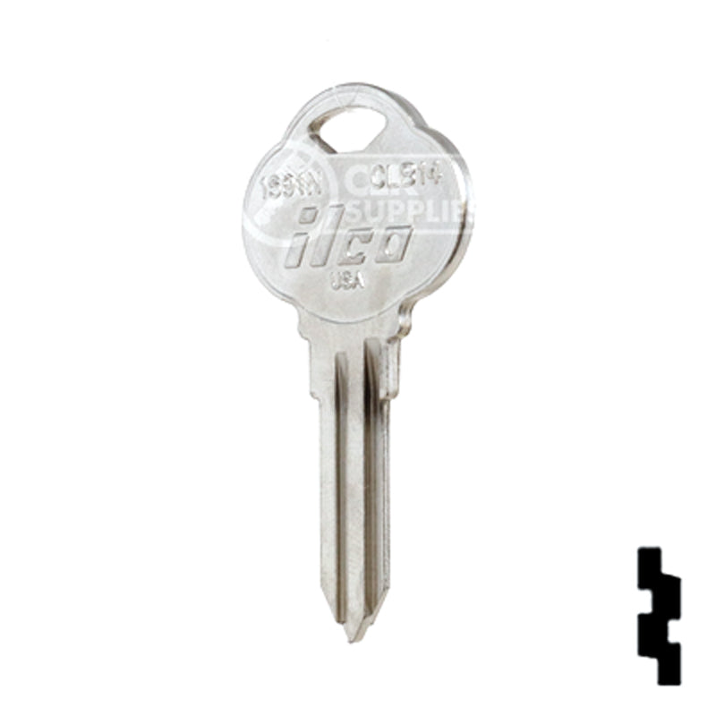 Uncut Key Blank | The Club | 1591N, CLB14 Residential-Commercial Key Ilco