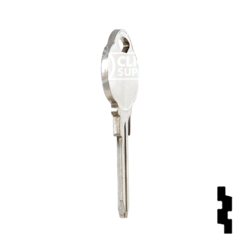Uncut Key Blank | The Club | 1591N, CLB14 Residential-Commercial Key Ilco
