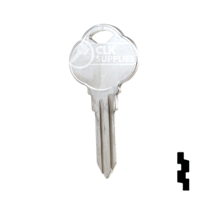 Uncut Key Blank | The Club | 1591N, CLB14 Residential-Commercial Key Ilco