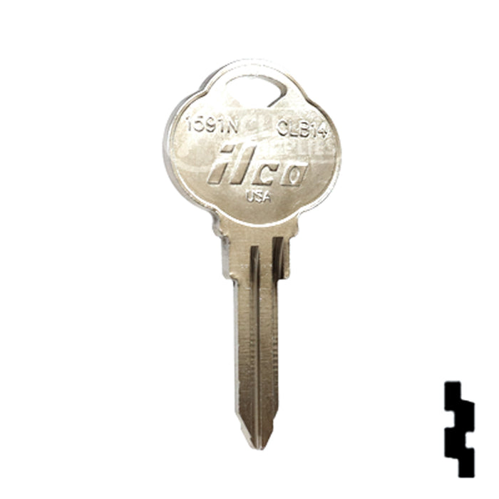 Uncut Key Blank | The Club | 1591N, CLB14 Residential-Commercial Key Ilco