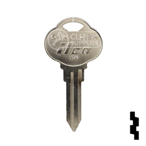Uncut Key Blank | The Club | 1591N, CLB14 Residential-Commercial Key Ilco