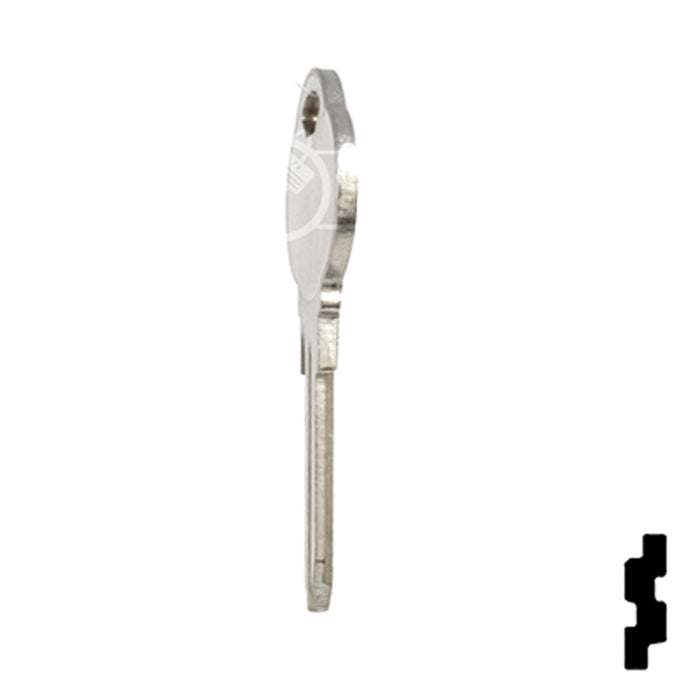 Uncut Key Blank | The Club | 1591P, CLB15 Residential-Commercial Key Ilco