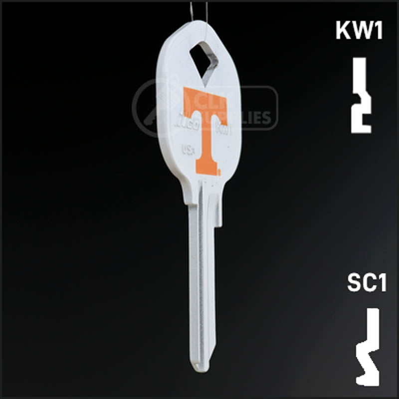 Uncut Key Blank | University of Tennessee | Choose Keyway Residential-Commercial Key Ilco