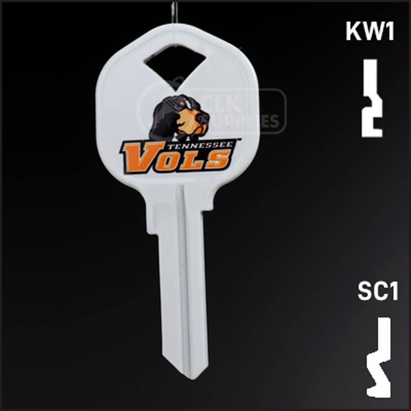 Uncut Key Blank | University of Tennessee | Choose Keyway Residential-Commercial Key Ilco