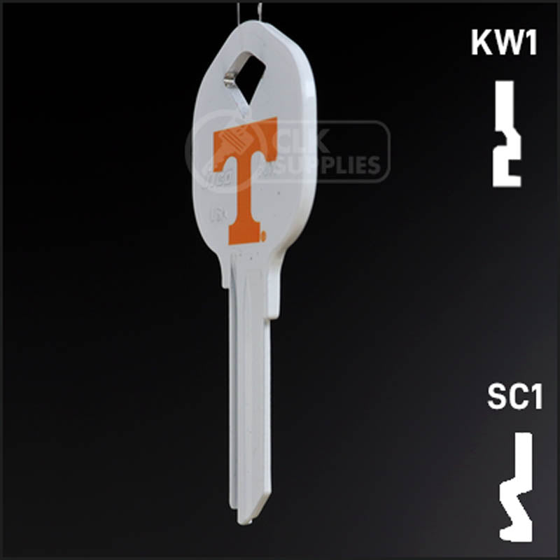 Uncut Key Blank | University of Tennessee | Choose Keyway Residential-Commercial Key Ilco