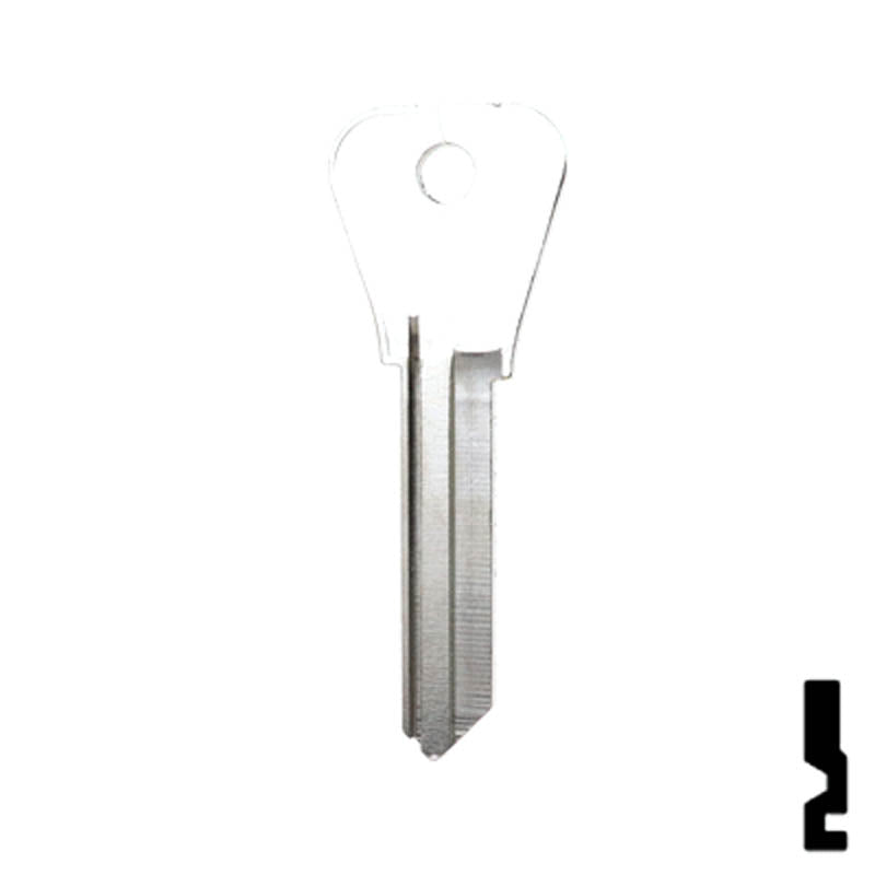 Uncut Key Blank | Weiser | L1054WB Residential-Commercial Key Ilco