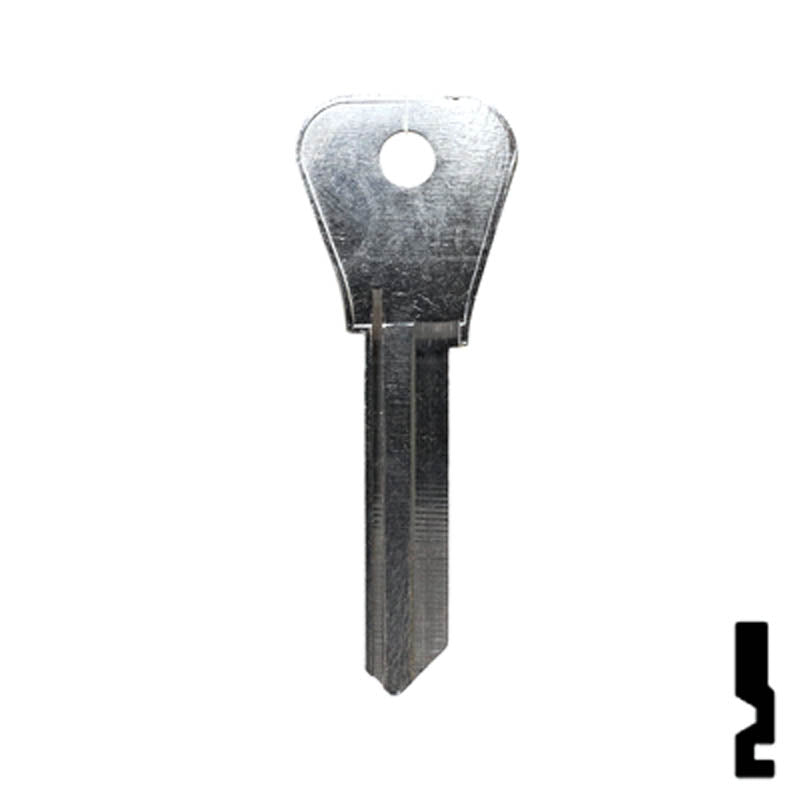 Uncut Key Blank | Weiser | L1054WB Residential-Commercial Key Ilco