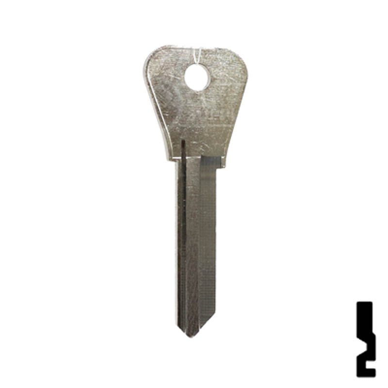 Uncut Key Blank | Weiser | L1054WB Residential-Commercial Key Ilco