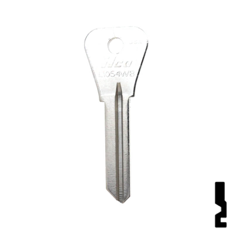 Uncut Key Blank | Weiser | L1054WB Residential-Commercial Key Ilco