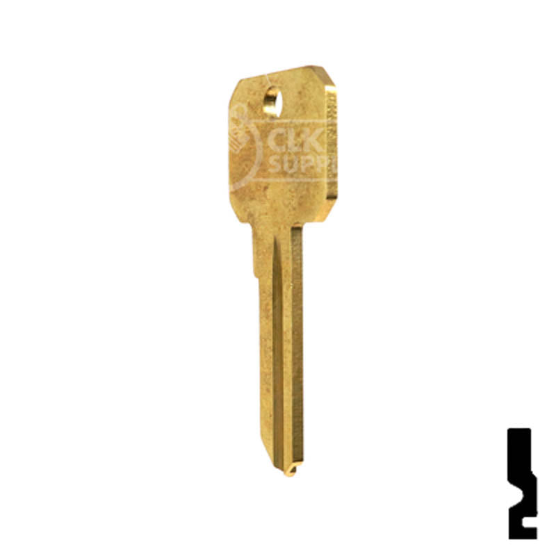 Uncut Key Blank | Weiser Neuter Bow | NB, WR3 Residential-Commercial Key Ilco