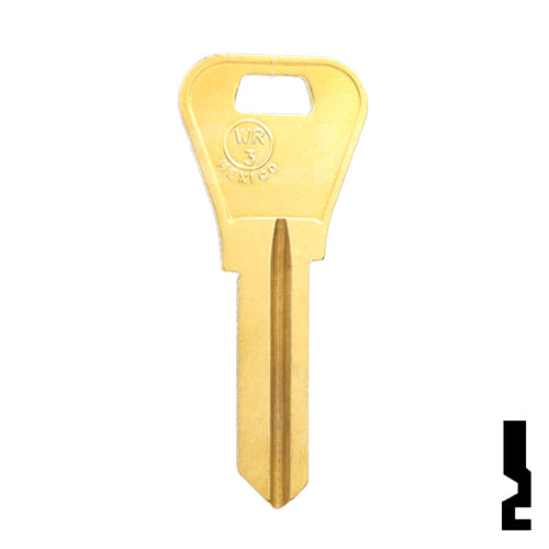Uncut Key Blank | Weiser | WR3, 1054WB Residential-Commercial Key JMA USA