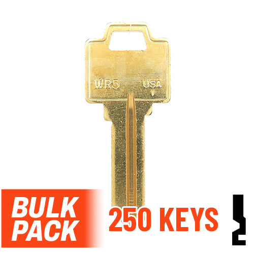 Uncut Key Blank | Weiser | WR5  - 250 Pack Residential-Commercial Key Ilco
