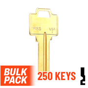 Uncut Key Blank | Weiser | WR5  - 250 Pack Residential-Commercial Key Ilco
