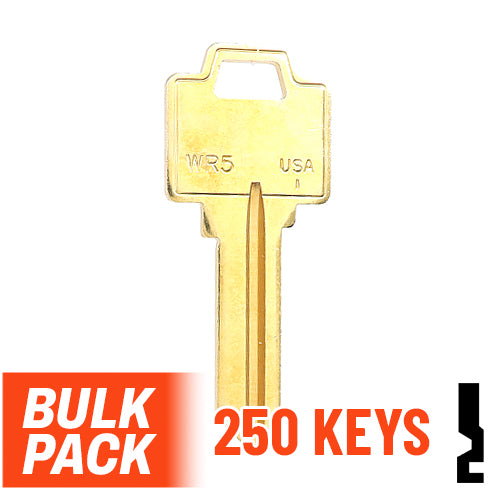 Uncut Key Blank | Weiser | WR5  - 250 Pack Residential-Commercial Key Ilco