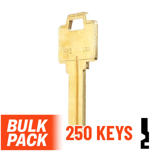 Uncut Key Blank | Weiser | WR5  - 250 Pack Residential-Commercial Key Ilco