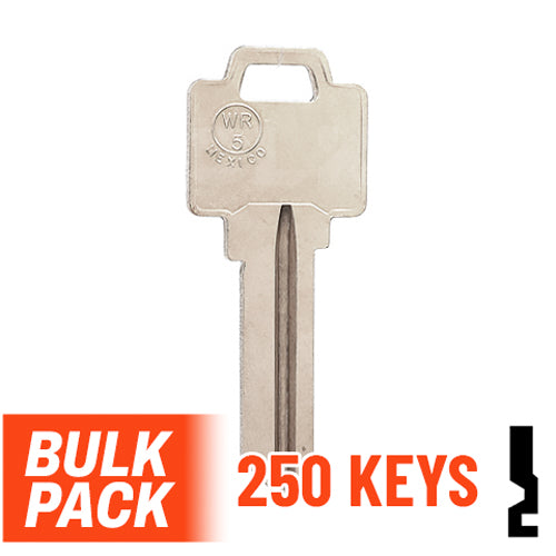 Uncut Key Blank | Weiser | WR5 - 250 Pack Residential-Commercial Key JMA USA