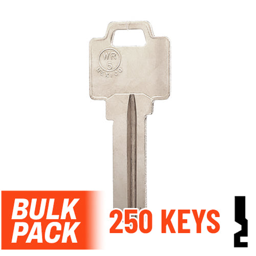 Uncut Key Blank | Weiser | WR5 - 250 Pack Residential-Commercial Key JMA USA