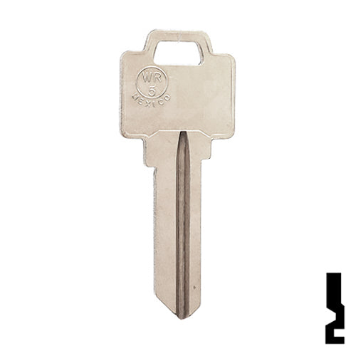 Uncut Key Blank | Weiser | WR5, N1054WB Residential-Commercial Key JMA USA