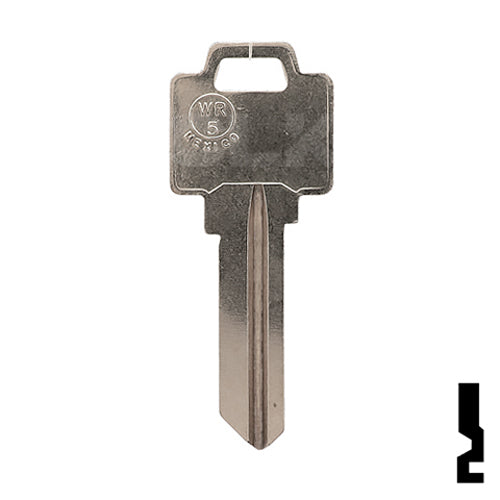 Uncut Key Blank | Weiser | WR5, N1054WB Residential-Commercial Key JMA USA
