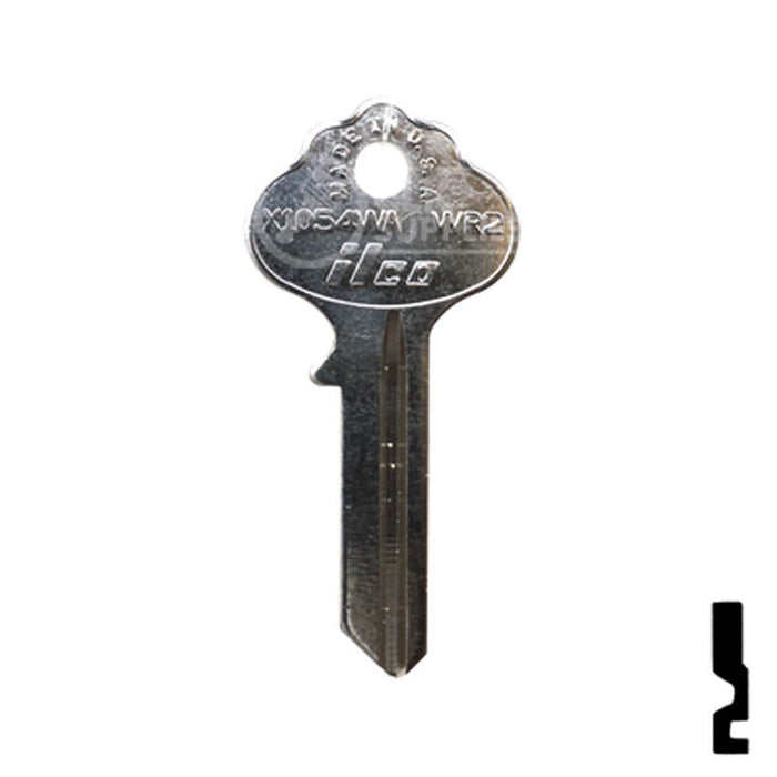 Uncut  Key Blank | Weiser | X1054WA, WR2 Residential-Commercial Key Ilco