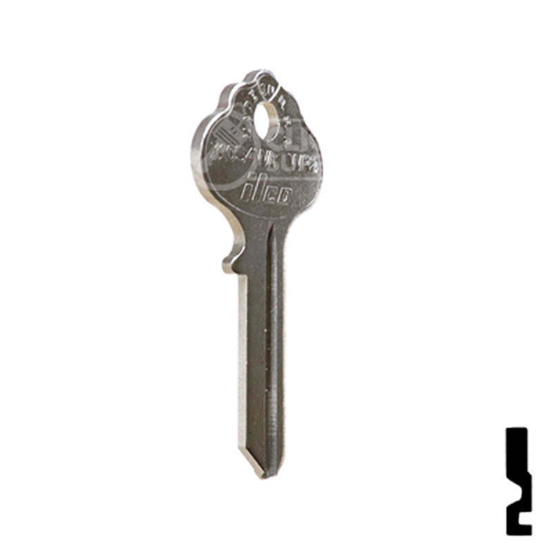Uncut  Key Blank | Weiser | X1054WA, WR2 Residential-Commercial Key Ilco