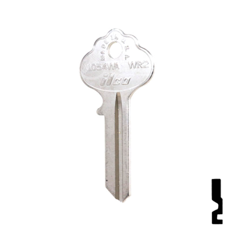 Uncut  Key Blank | Weiser | X1054WA, WR2 Residential-Commercial Key Ilco
