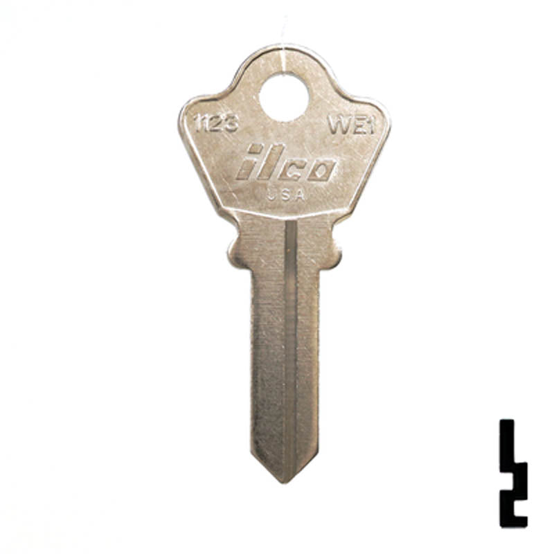 Uncut Key Blank | Welch | 1123 Residential-Commercial Key Ilco