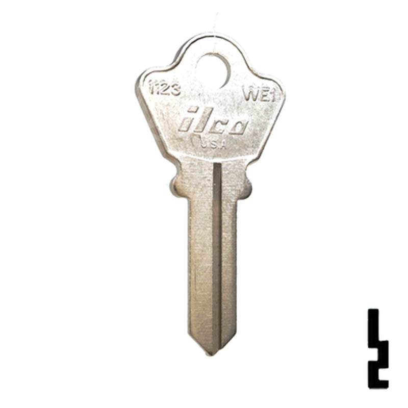Uncut Key Blank | Welch | 1123 Residential-Commercial Key Ilco