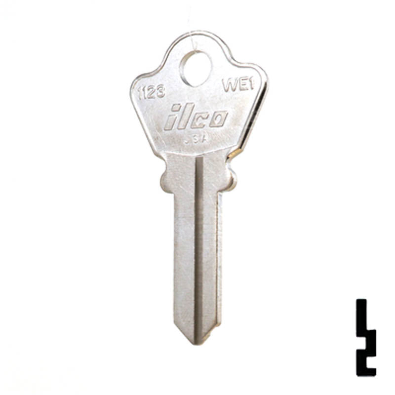 Uncut Key Blank | Welch | 1123 Residential-Commercial Key Ilco