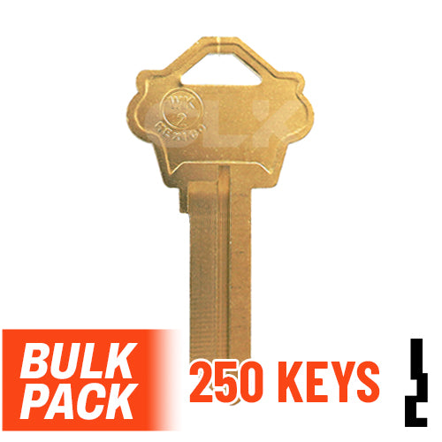 Uncut Key Blank | Weslock| WK2 Residential-Commercial Key JMA USA