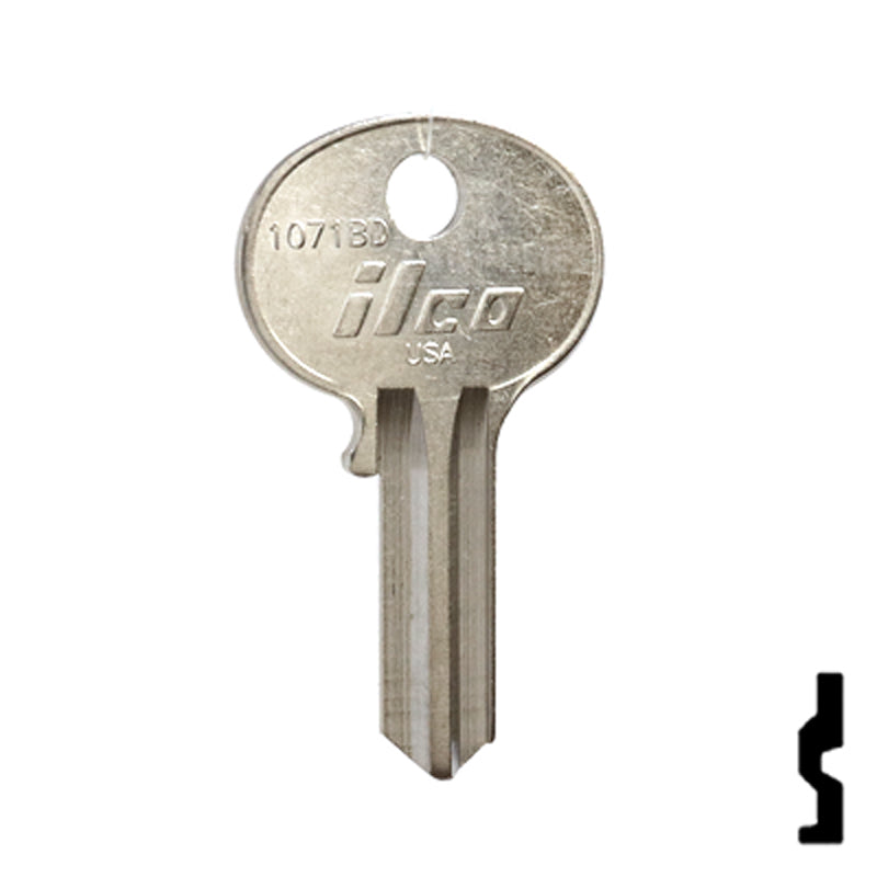 Uncut Key Blank | Wilson Bohannon | 1071BD Residential-Commercial Key Ilco