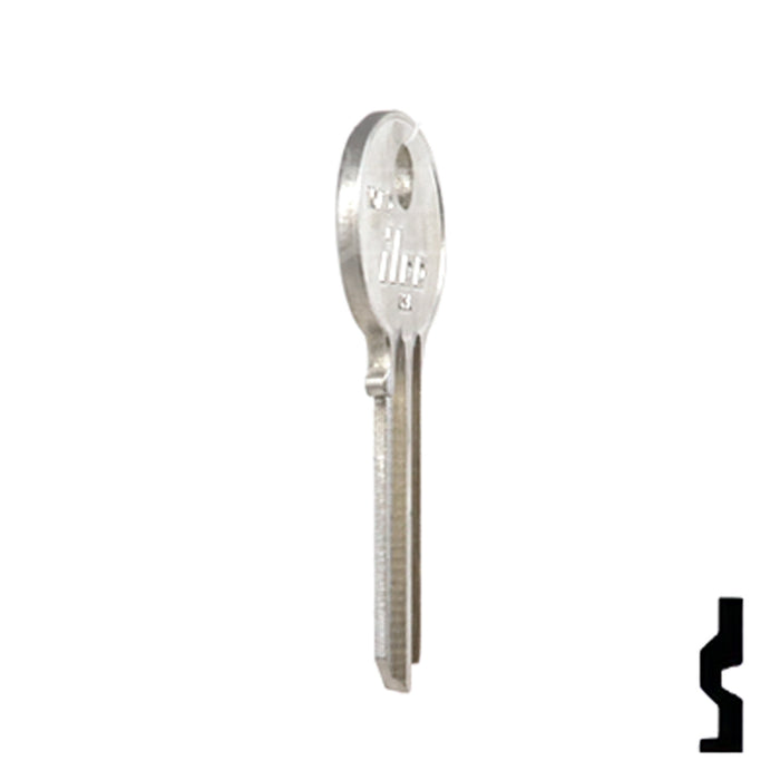 Uncut Key Blank | Wilson Bohannon | 1071D Residential-Commercial Key Ilco