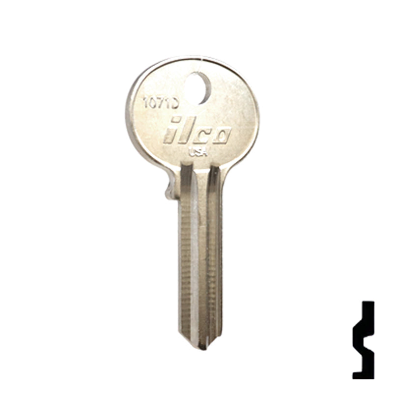 Uncut Key Blank | Wilson Bohannon | 1071D Residential-Commercial Key Ilco