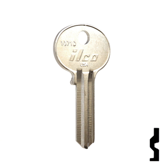 Uncut Key Blank | Wilson Bohannon | 1071D Residential-Commercial Key Ilco