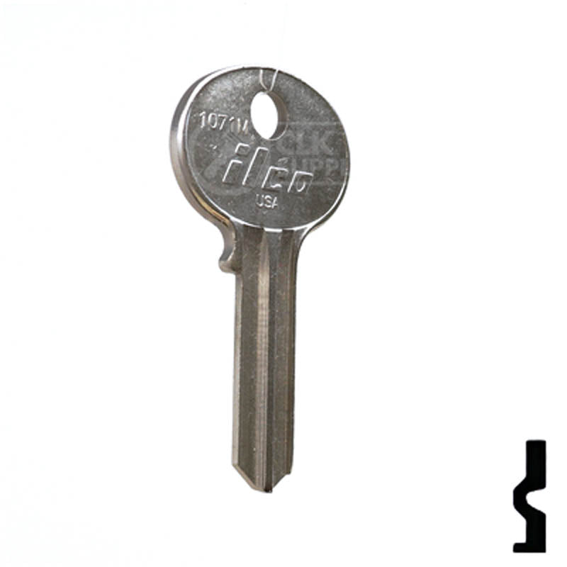 Uncut Key Blank | Wilson-Bohannon | 1071M Residential-Commercial Key Ilco