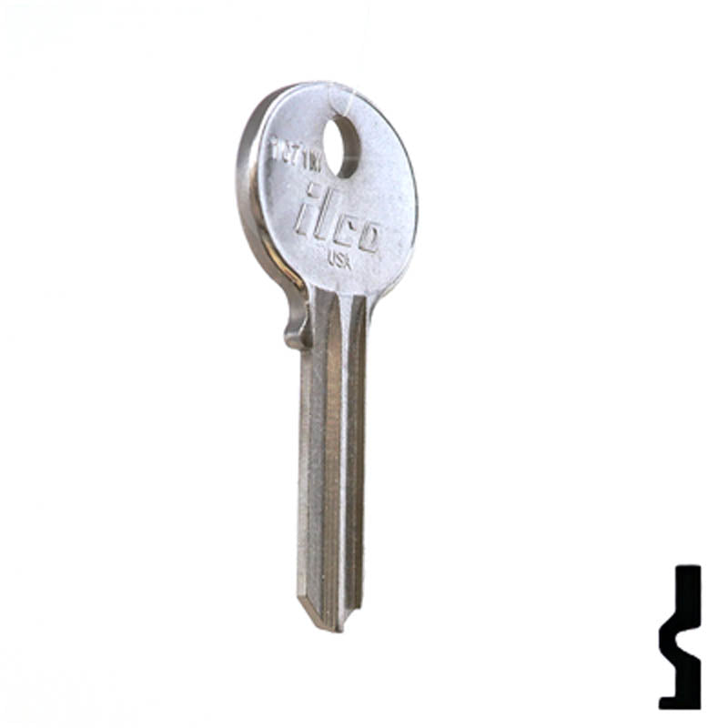 Uncut Key Blank | Wilson-Bohannon | 1071M Residential-Commercial Key Ilco