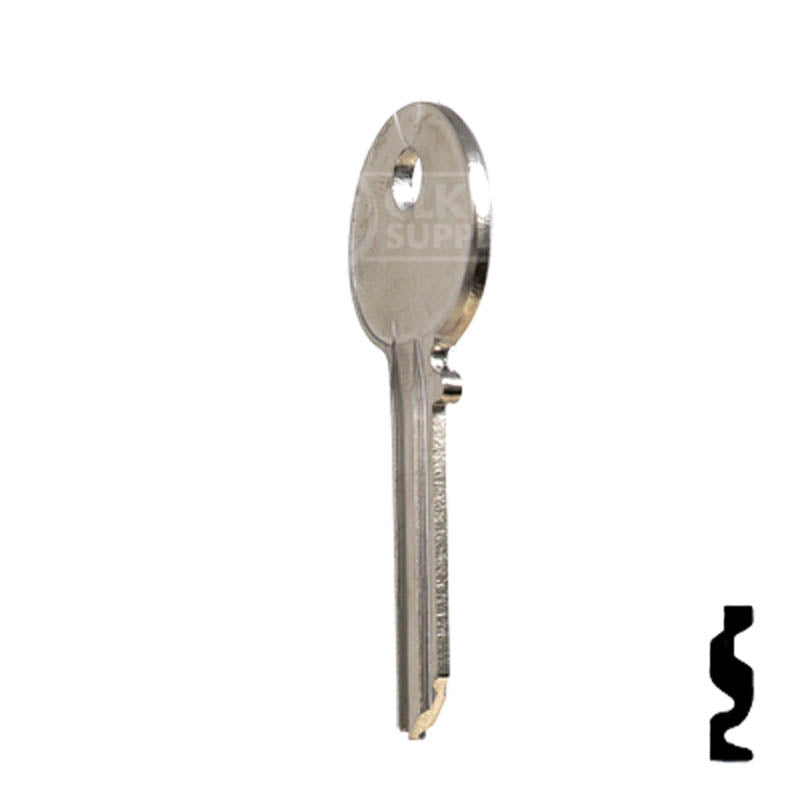 Uncut Key Blank | Yale | 997JA Residential-Commercial Key Ilco