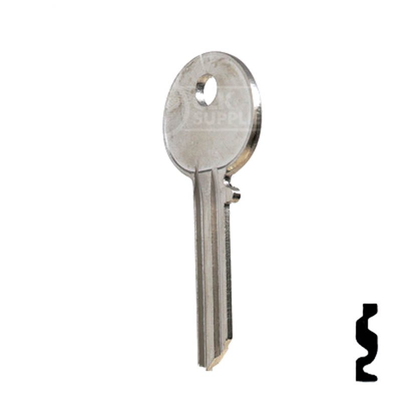 Uncut Key Blank | Yale | 997JA Residential-Commercial Key Ilco