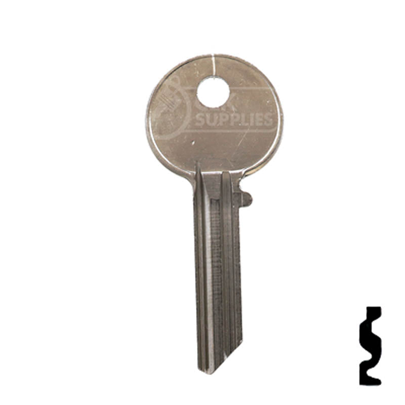 Uncut Key Blank | Yale | 997JA Residential-Commercial Key Ilco