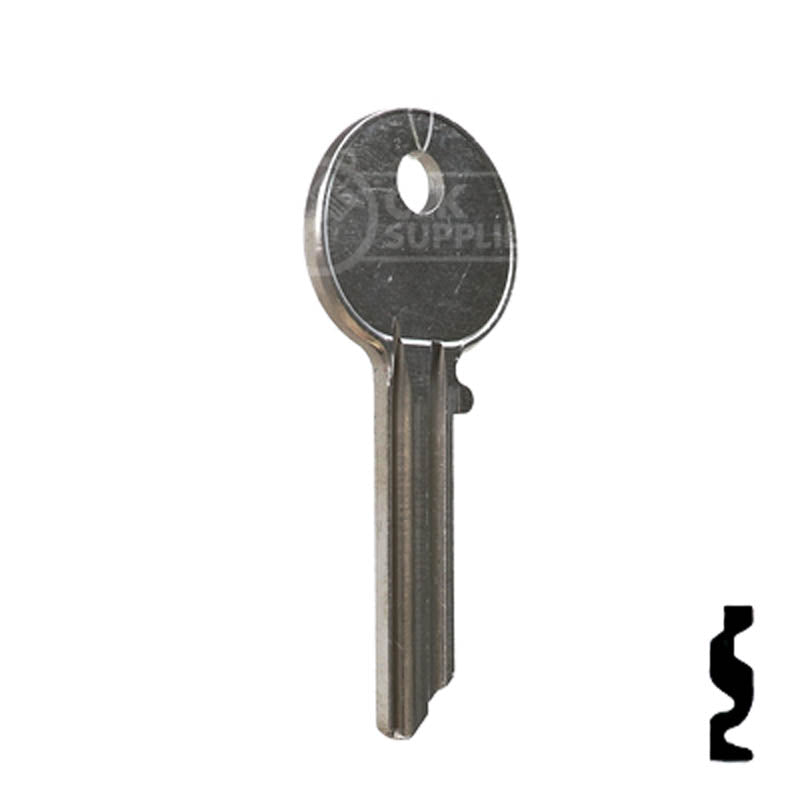 Uncut Key Blank | Yale | 997JA Residential-Commercial Key Ilco