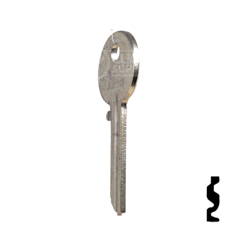 Uncut Key Blank | Yale | 997JA Residential-Commercial Key Ilco