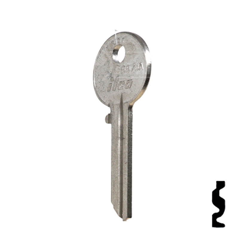 Uncut Key Blank | Yale | 997JA Residential-Commercial Key Ilco